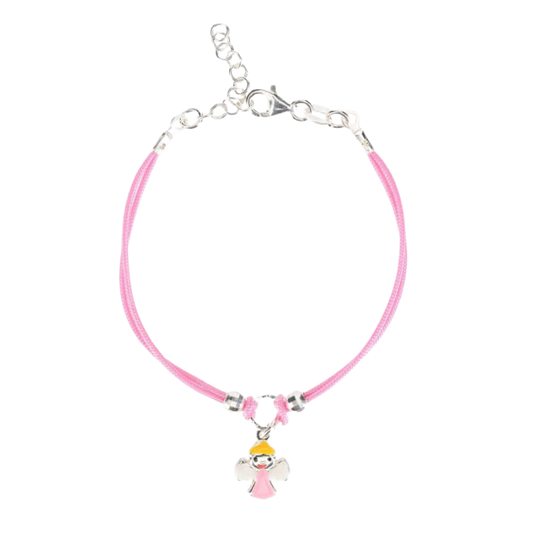 PINK BABY BRACCIALETTO - CORD - ARGENTO