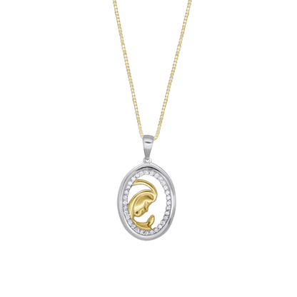 VERGINE MARIA COLLANA - ORO E DIAMONDS