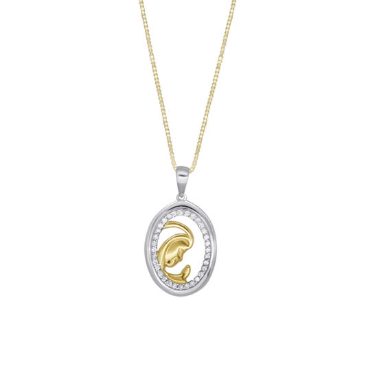 VERGINE MARIA COLLANA - ORO E DIAMONDS