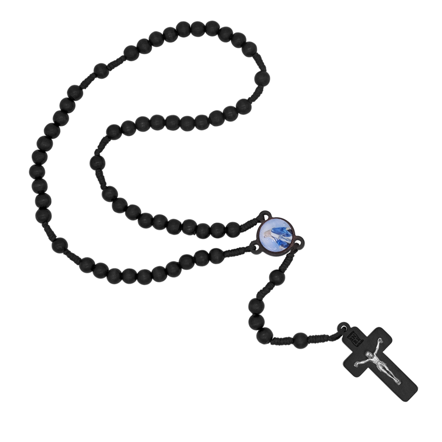 NERO LEGNO BEADS ROSARIO - ROPE