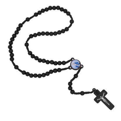 NERO LEGNO BEADS ROSARIO - ROPE