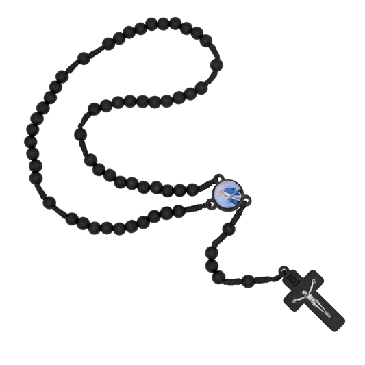 NERO LEGNO BEADS ROSARIO - ROPE