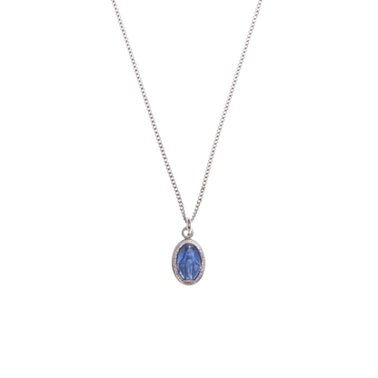 BLUE ST MARY CHARM COLLANA - ARGENTO