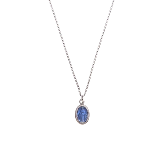 BLUE ST MARY CHARM COLLANA - ARGENTO