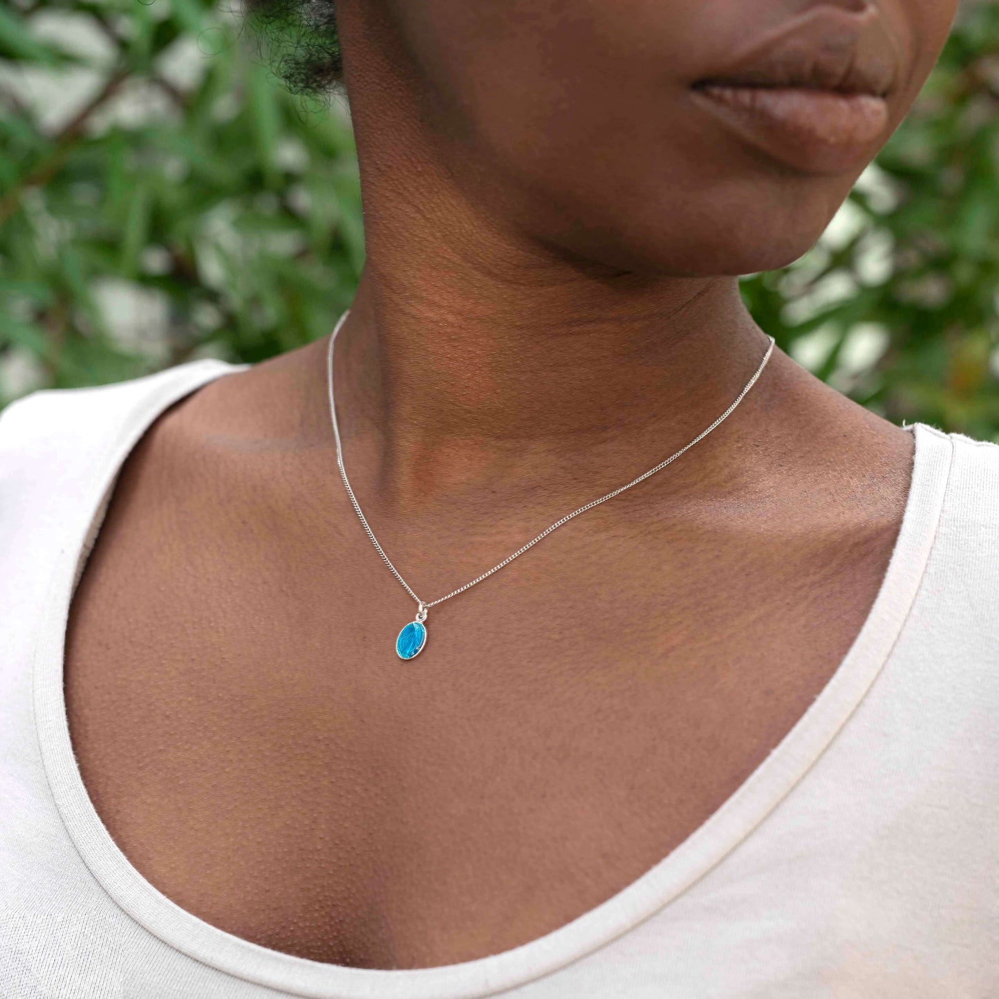 BLUE ST MARY CHARM COLLANA - ARGENTO