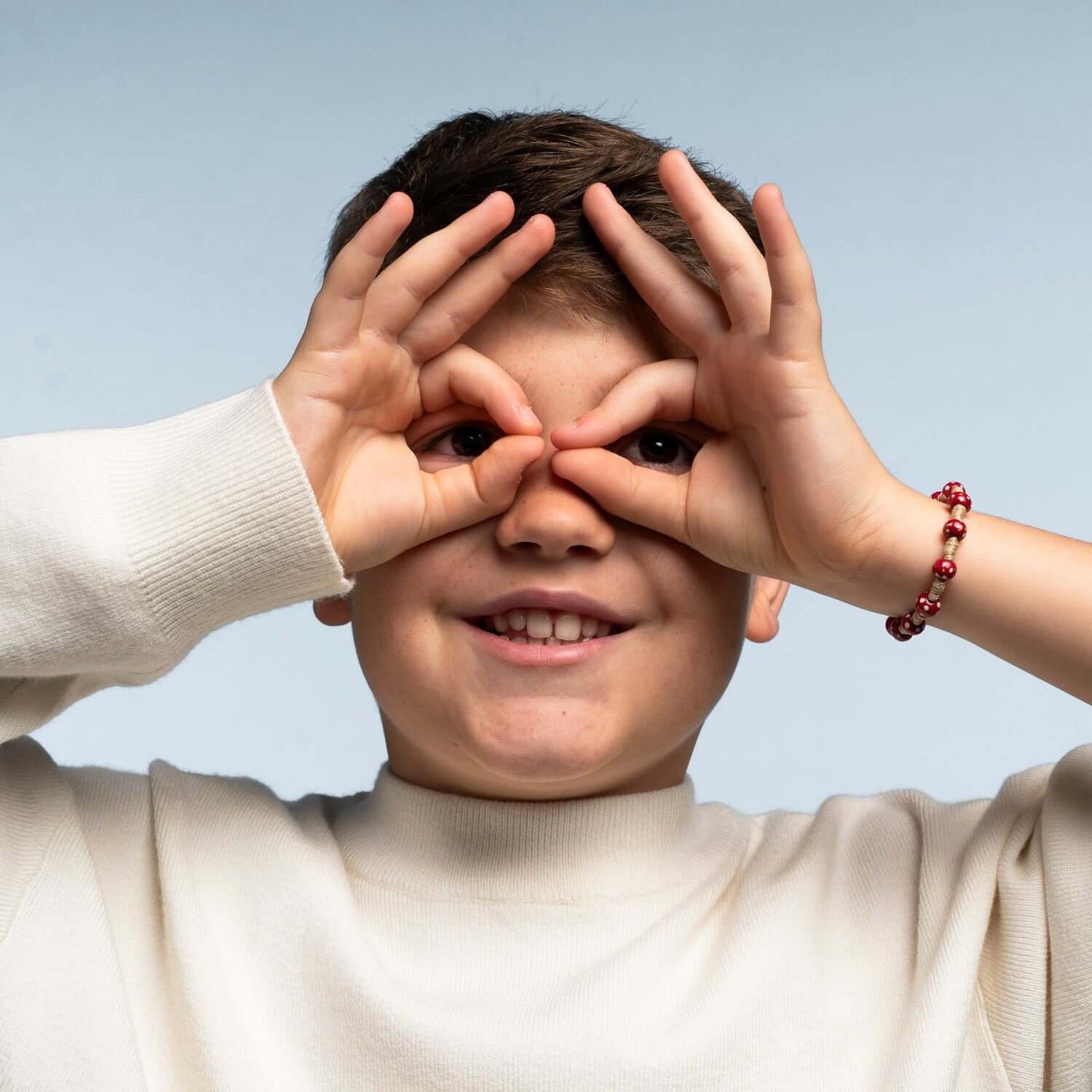 CHILDREN'S BRACCIALETTO ROSARIO - LEGNO - RED