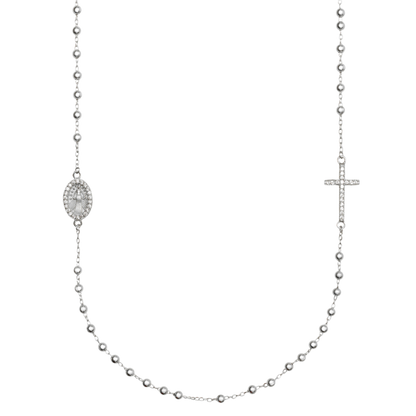 MIRACULOUS E CROCE - COLLANA - ARGENTO