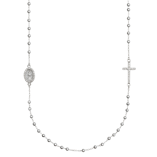 MIRACULOUS E CROCE - COLLANA - ARGENTO