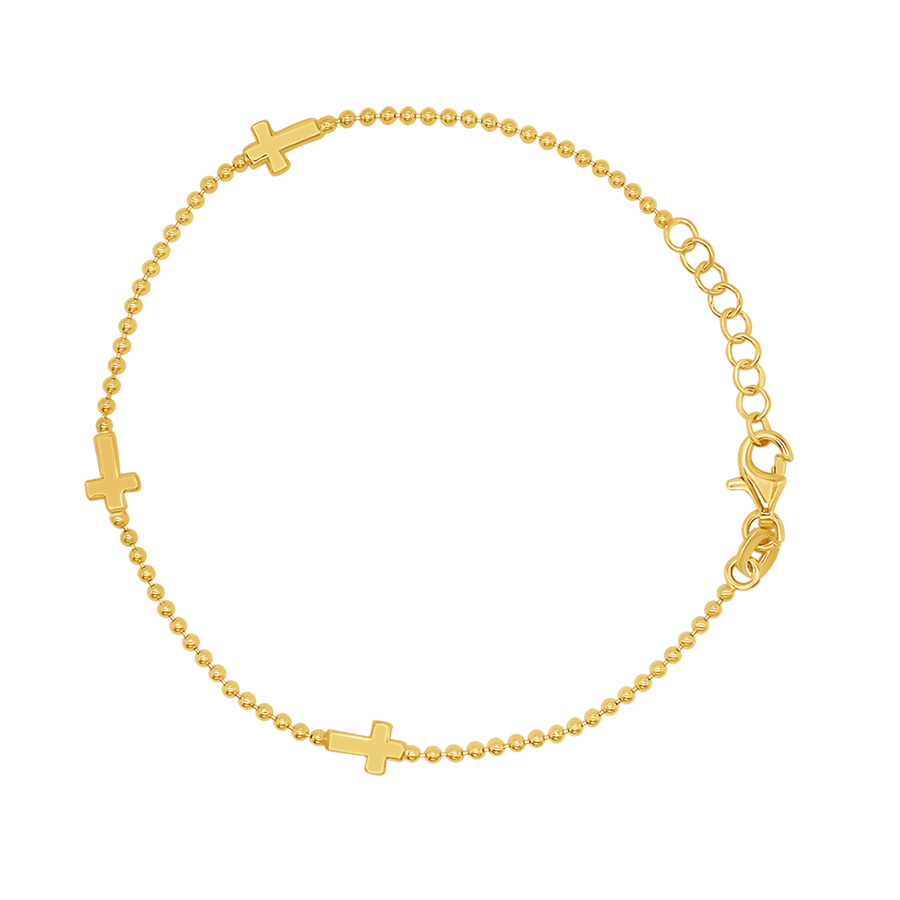 BRACCIALETTO CROCE -  GOLDEN ARGENTO