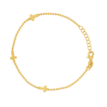 BRACCIALETTO CROCE -  GOLDEN ARGENTO