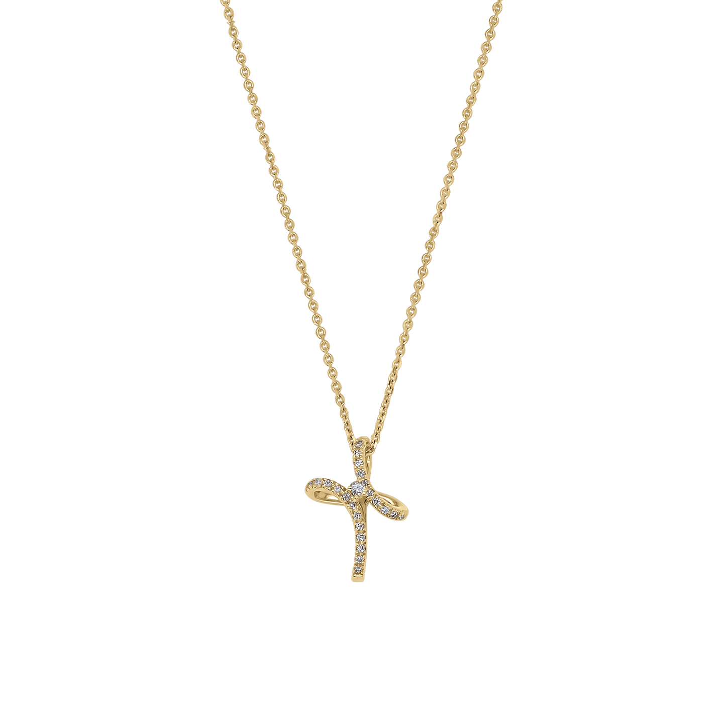 COLLANA CROCE - DIAMONDS E ORO