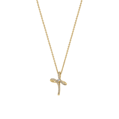 COLLANA CROCE - DIAMONDS E ORO