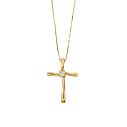 CROCE DIAMOND COLLANA - ORO
