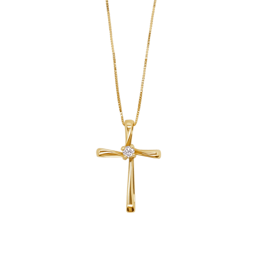 CROCE DIAMOND COLLANA - ORO