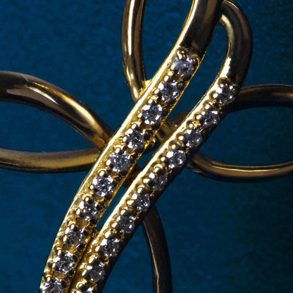 COLLANA CROCE - DIAMONDS E ORO