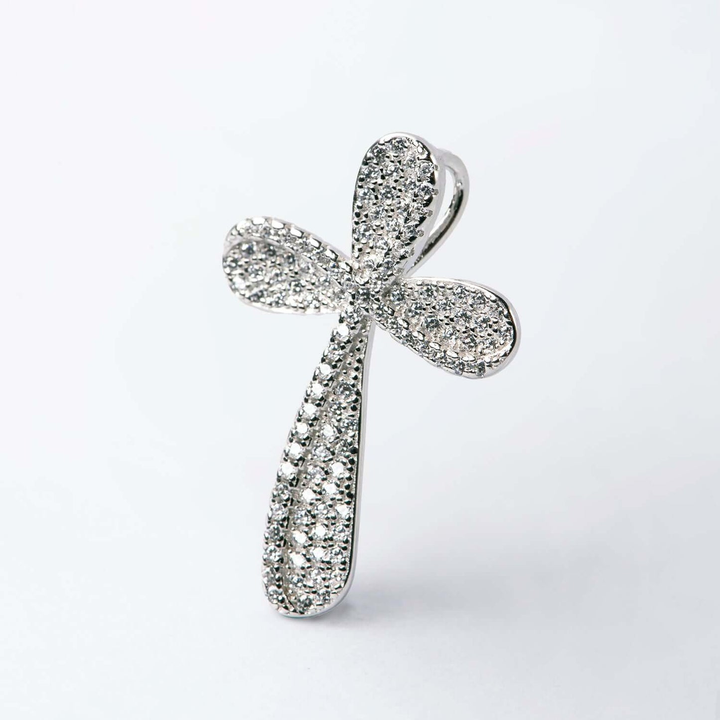 PENDENTE CROCE - ARGENTO E ZIRCONIA