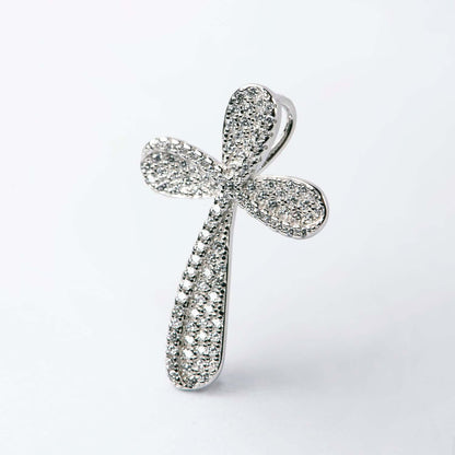 PENDENTE CROCE - ARGENTO E ZIRCONIA