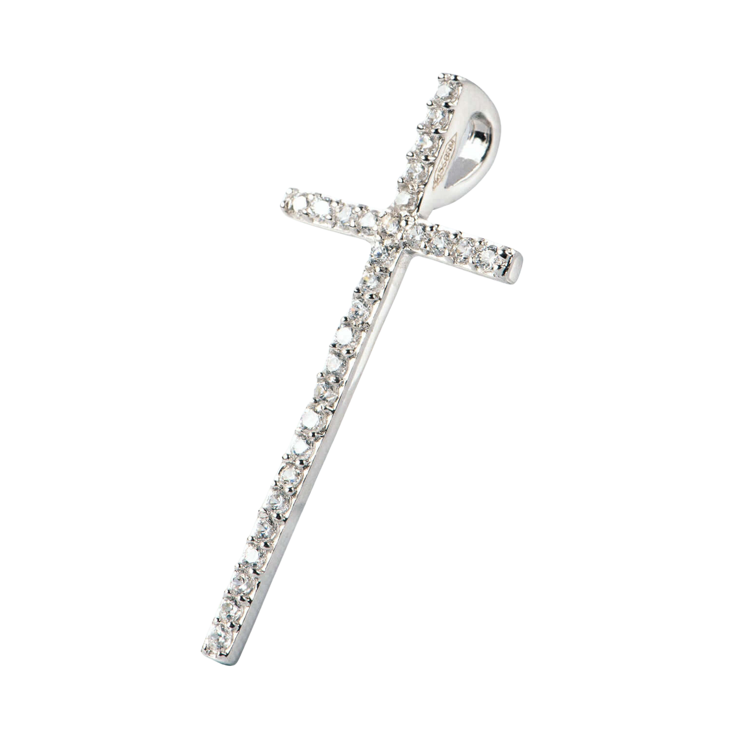 PENDENTE CROCE - ARGENTO E ZIRCONIA