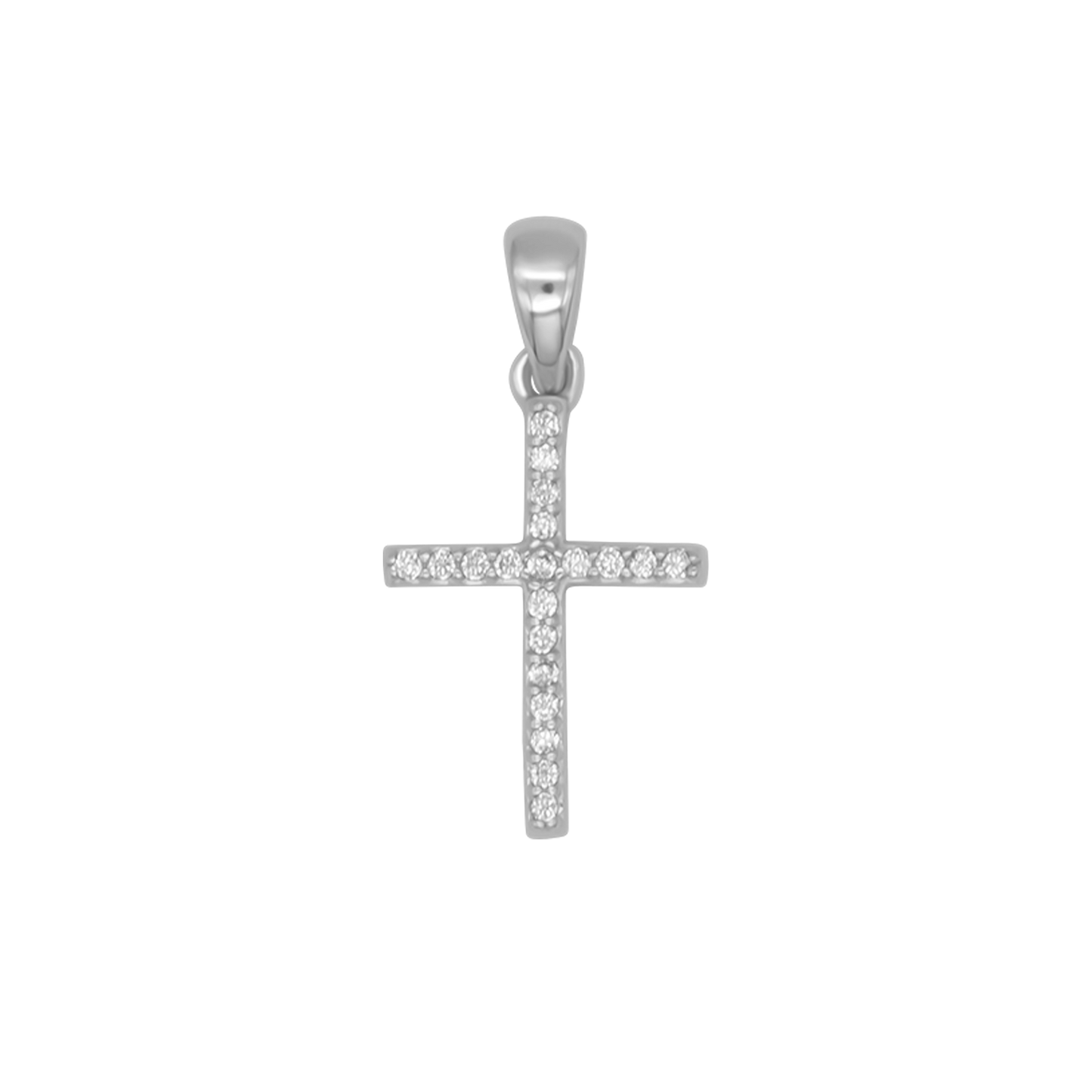 PENDENTE CROCE - ZIRCONIA E ARGENTO