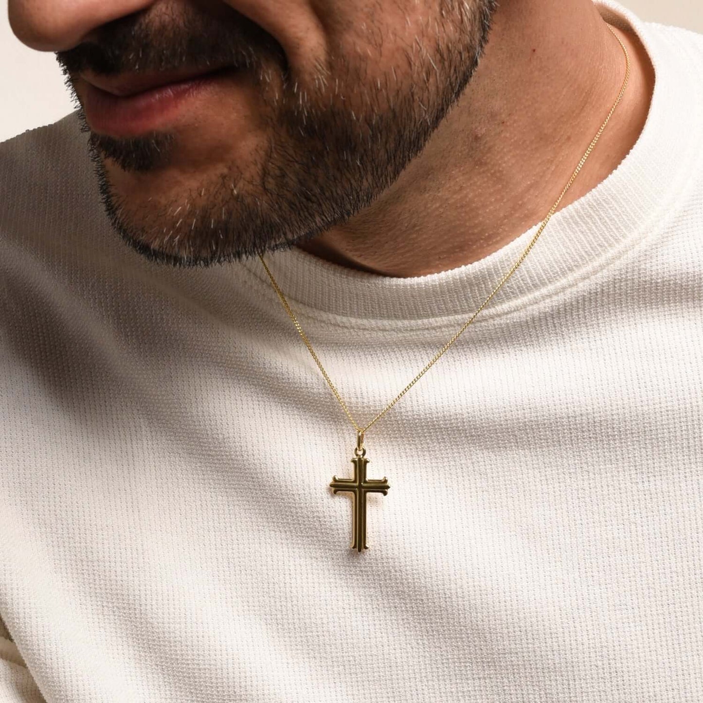 PENDENTE CROCE - VERMEIL ARGENTO