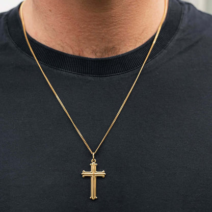 PENDENTE CROCE - VERMEIL ARGENTO