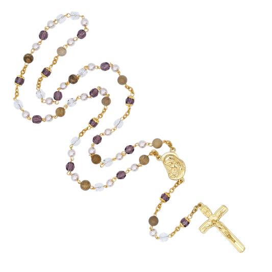 CRYSTALS E STONES - ROSARIO - GOLDEN METAL