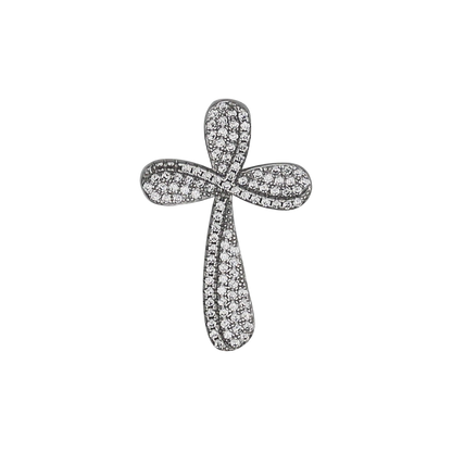 PENDENTE CROCE - ARGENTO E ZIRCONIA