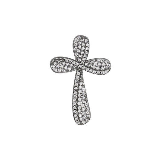 PENDENTE CROCE - ARGENTO E ZIRCONIA
