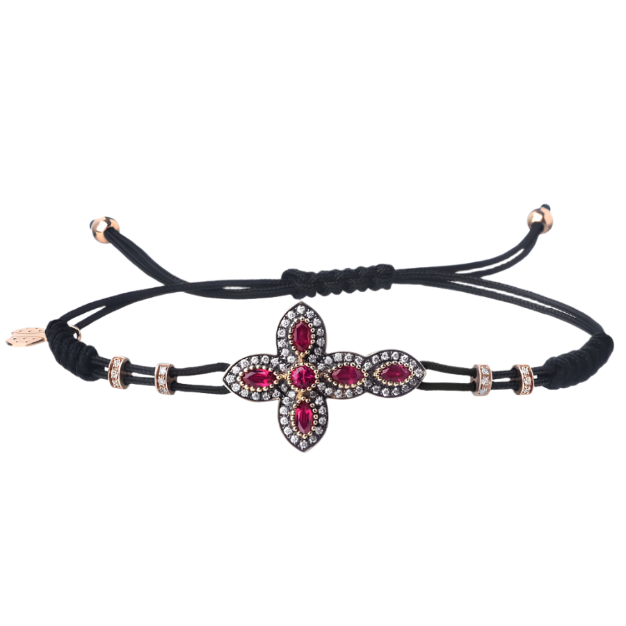 CROCE - CRISTIANO BRACCIALETTO - ORO, DIAMONDS E RUBIES