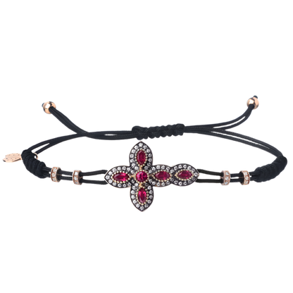 CROCE - CRISTIANO BRACCIALETTO - ORO, DIAMONDS E RUBIES