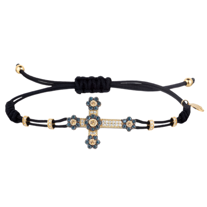 CROCE - CRISTIANO BRACCIALETTO - ORO, DIAMONDS E SAPPHIRES