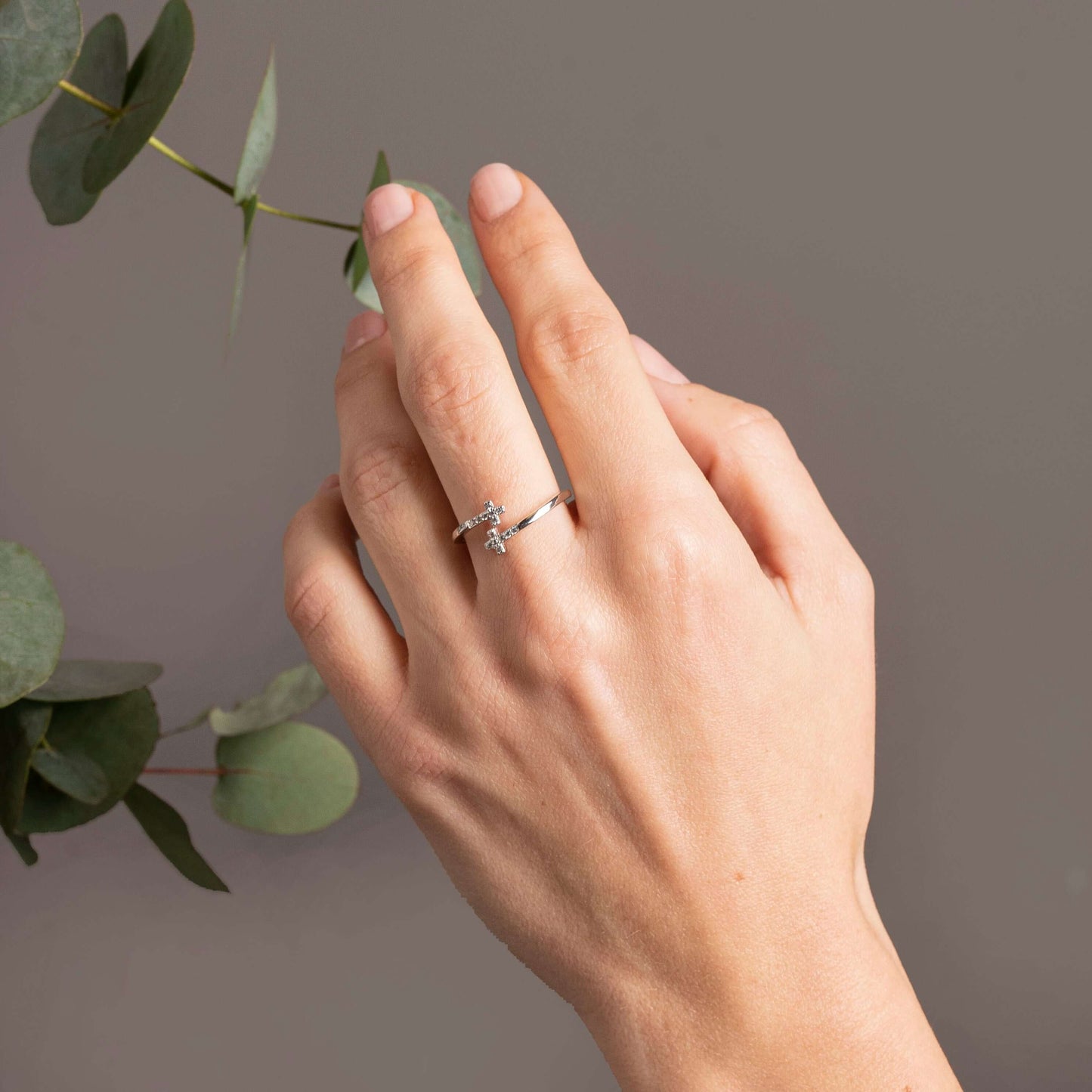 PAVÉ CROCI ANELLO - ARGENTO