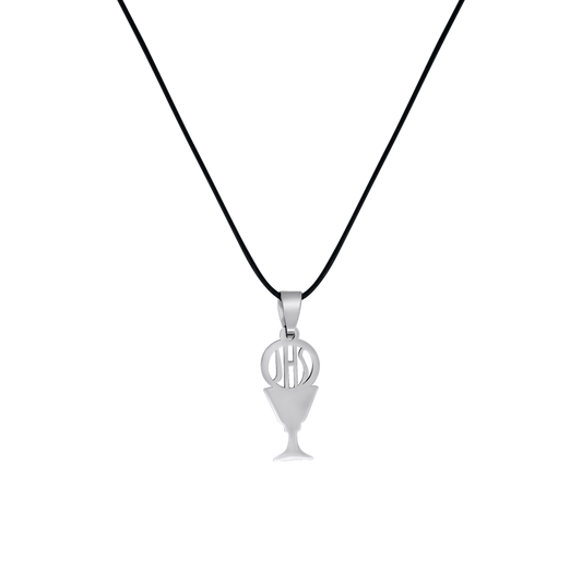 FIRST COMMUNION COLLANA - RUBBER CORD E STEEL
