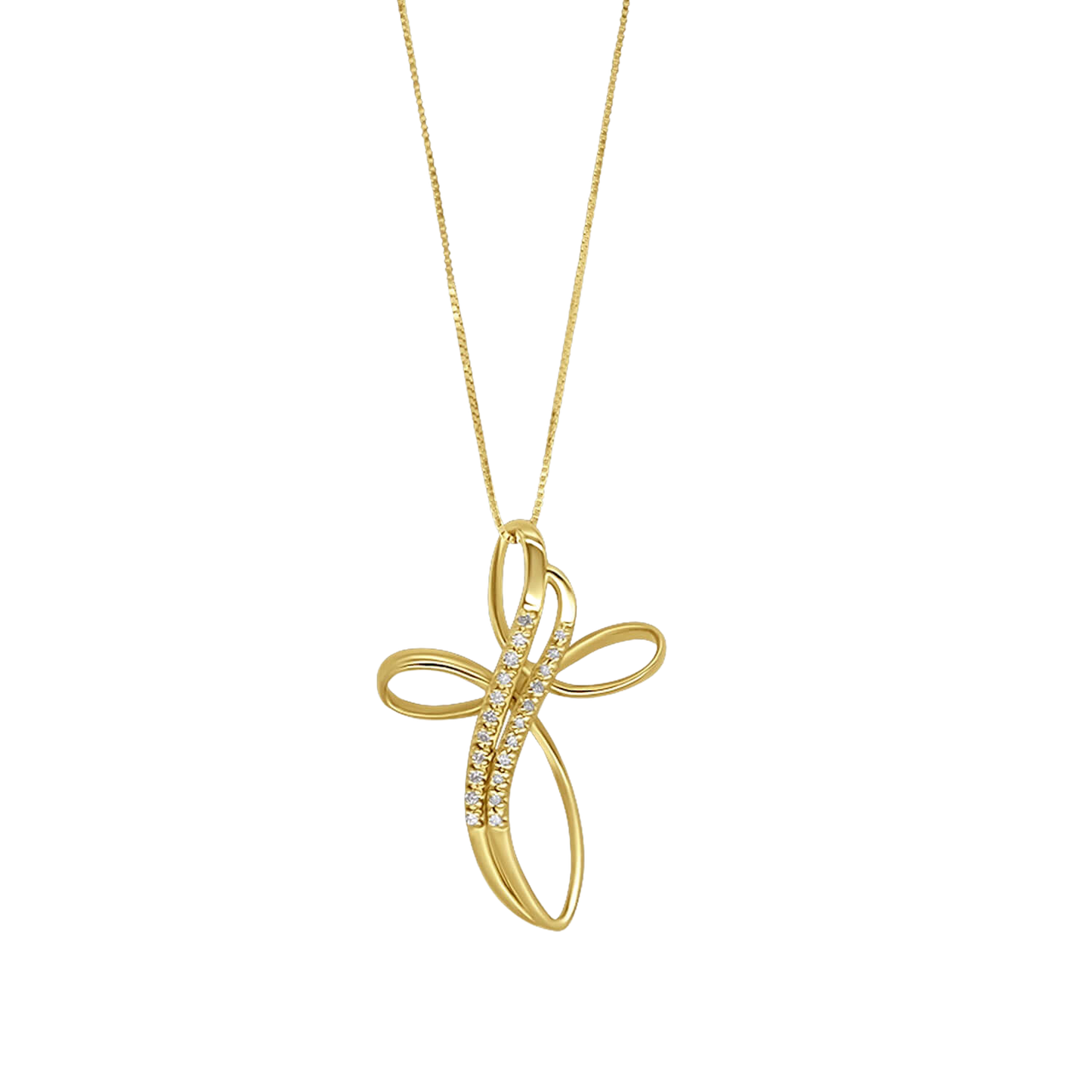 COLLANA CROCE - DIAMONDS E ORO