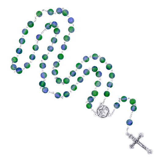 GREEN E PURPLE GLASS  - ROSARIO - METAL