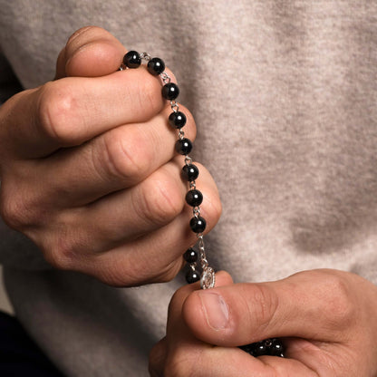 HEMATITE ROSARIO - ARGENTO