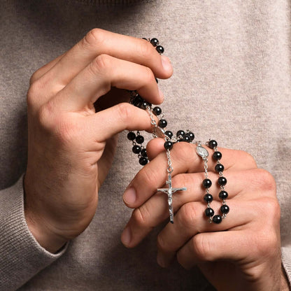 HEMATITE ROSARIO - ARGENTO