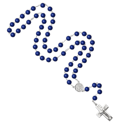 LAPIS LAZULI BEADS - ROSARIO - ARGENTO