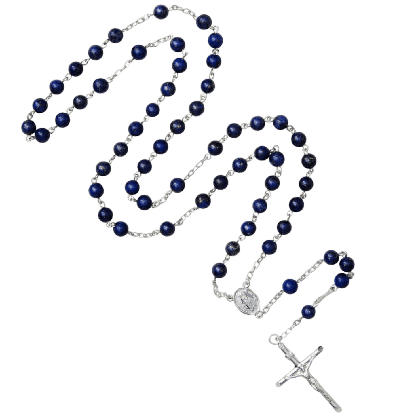 LAPIS LAZULI ROSARIO - ARGENTO