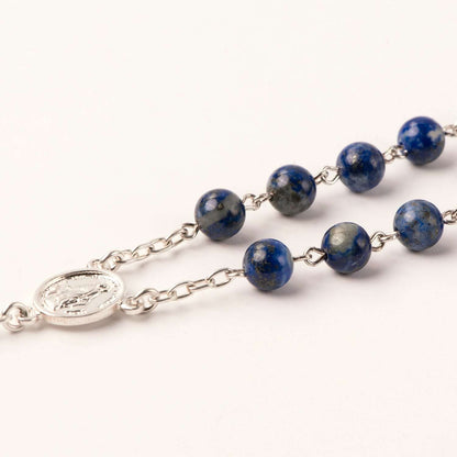 LAPIS LAZULI ROSARIO - ARGENTO