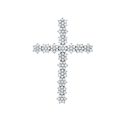 PENDENTE CROCE - ARGENTO E ZIRCONIA