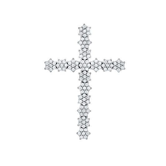 PENDENTE CROCE - ARGENTO E ZIRCONIA