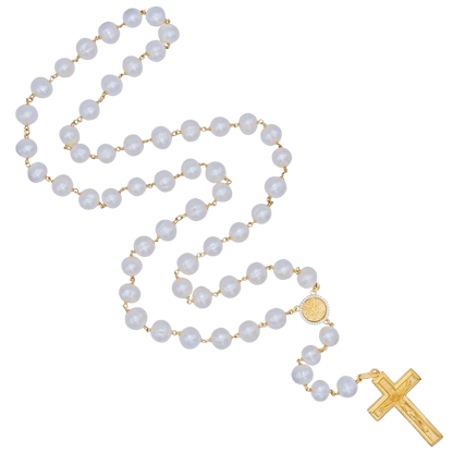 LARGE PERLA BEADS ROSARIO - VERMEIL ARGENTO