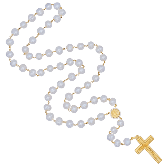 LARGE PERLA BEADS ROSARIO - VERMEIL ARGENTO