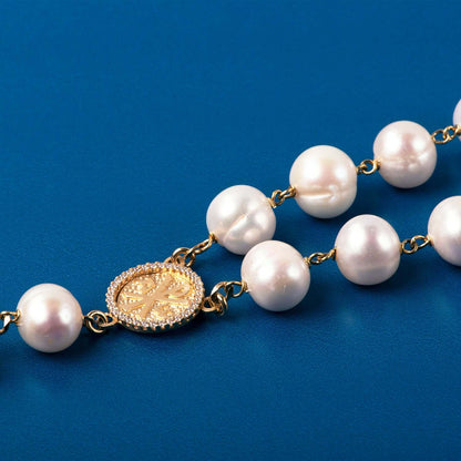 LARGE PERLA BEADS ROSARIO - VERMEIL ARGENTO