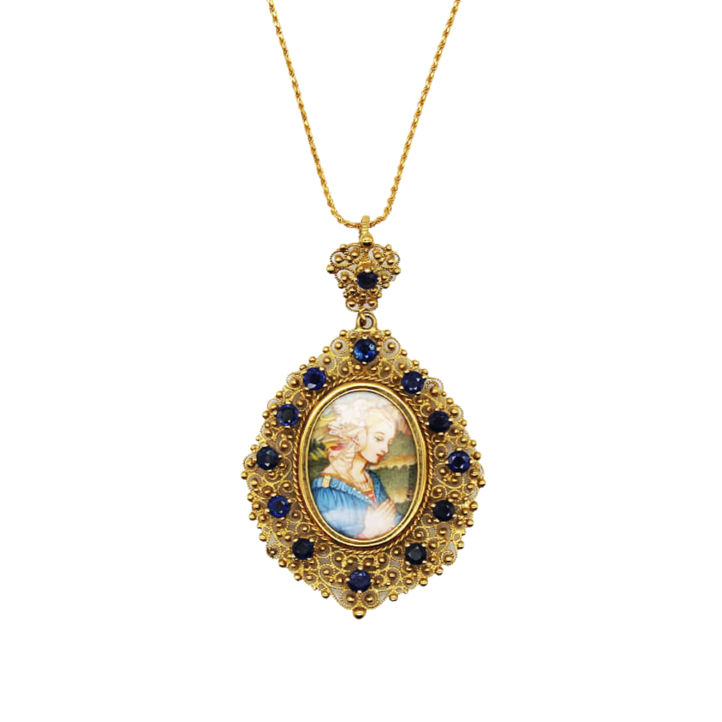 MADONNA OF LIPPI COLLANA - ORO E SAPPHIRES