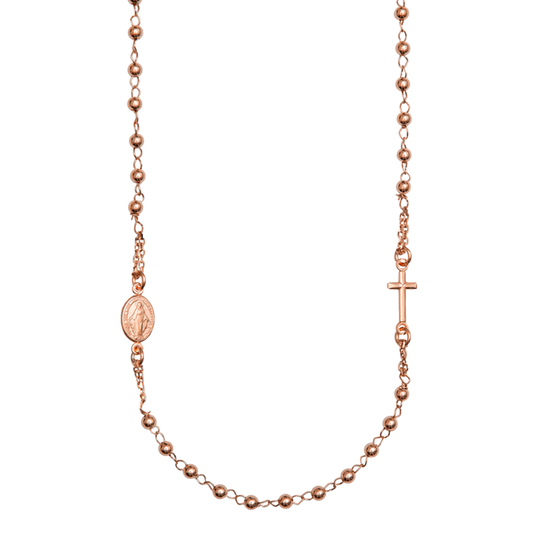 MIRACULOUS E CROCE - COLLANA - ROSE ORO