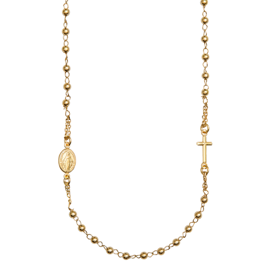 MIRACULOUS E CROCE - COLLANA - ORO