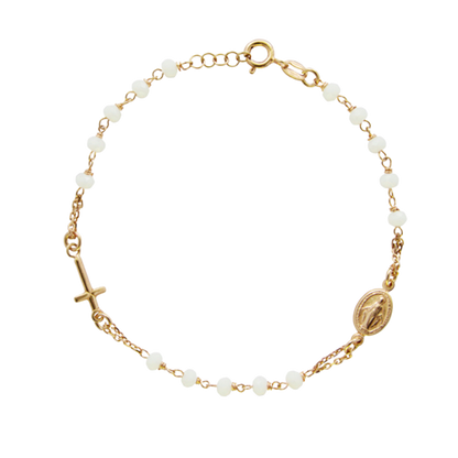 MIRACULOUS MEDAGLIA E CROCE - BRACCIALETTO - GOLDEN ARGENTO