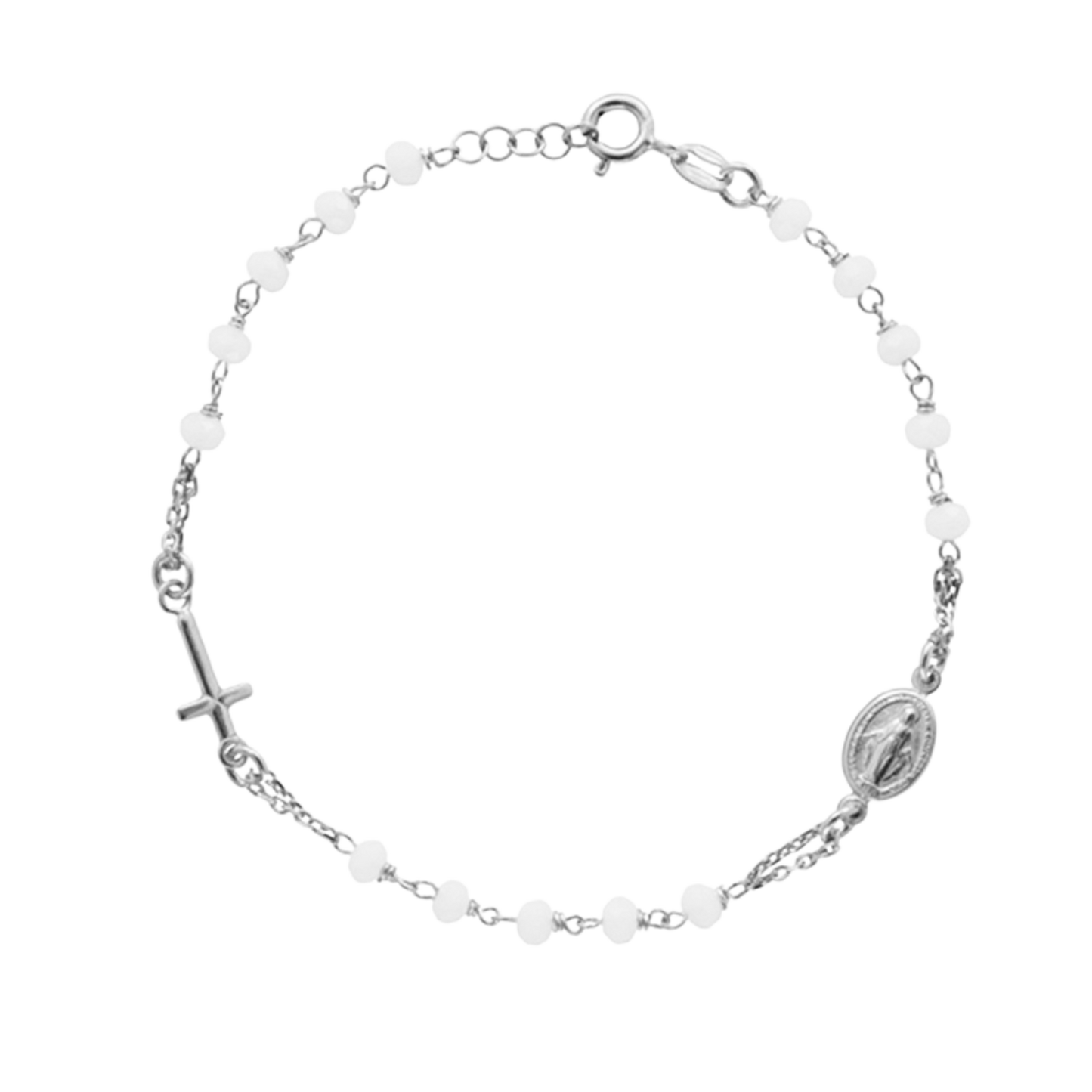 MIRACULOUS MEDAGLIA E CROCE - BRACCIALETTO - ARGENTO